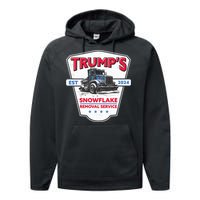 Trumps Snowflake Removal Service Funny Trump 2024 Performance Fleece Hoodie