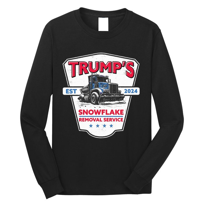 Trumps Snowflake Removal Service Funny Trump 2024 Long Sleeve Shirt