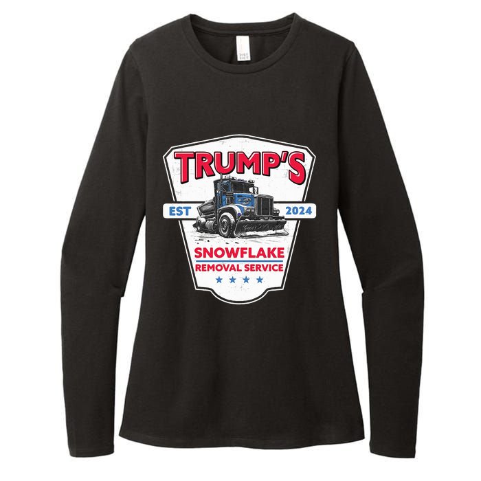 Trumps Snowflake Removal Service Funny Trump 2024 Womens CVC Long Sleeve Shirt