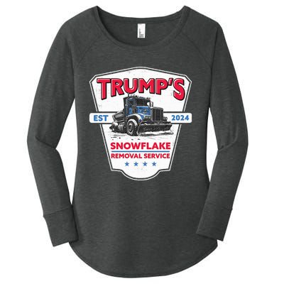 Trumps Snowflake Removal Service Funny Trump 2024 Women's Perfect Tri Tunic Long Sleeve Shirt