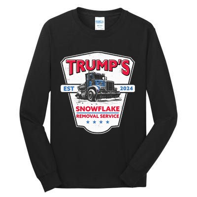 Trumps Snowflake Removal Service Funny Trump 2024 Tall Long Sleeve T-Shirt