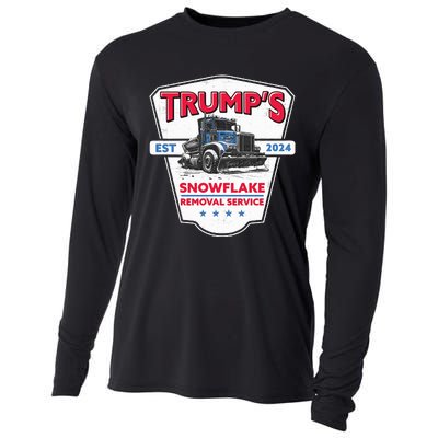 Trumps Snowflake Removal Service Funny Trump 2024 Cooling Performance Long Sleeve Crew