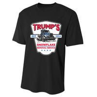 Trumps Snowflake Removal Service Funny Trump 2024 Performance Sprint T-Shirt