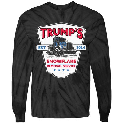 Trumps Snowflake Removal Service Funny Trump 2024 Tie-Dye Long Sleeve Shirt