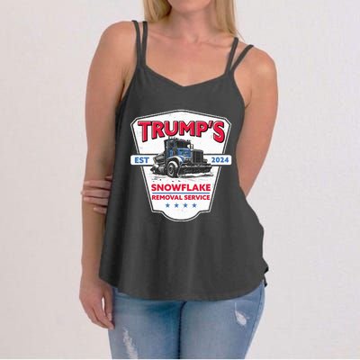 Trumps Snowflake Removal Service Funny Trump 2024 Women's Strappy Tank