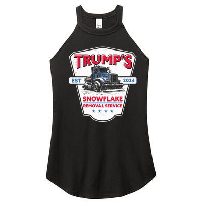 Trumps Snowflake Removal Service Funny Trump 2024 Women's Perfect Tri Rocker Tank