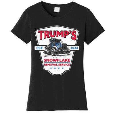 Trumps Snowflake Removal Service Funny Trump 2024 Women's T-Shirt