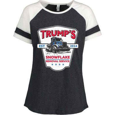 Trumps Snowflake Removal Service Funny Trump 2024 Enza Ladies Jersey Colorblock Tee