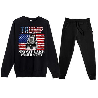 Trump Snowflake Removal Service Funny Donald Trump 2024 Premium Crewneck Sweatsuit Set