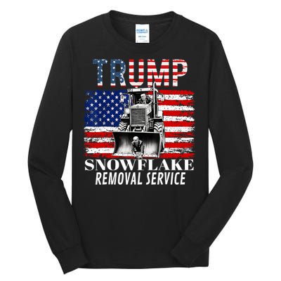 Trump Snowflake Removal Service Funny Donald Trump 2024 Tall Long Sleeve T-Shirt