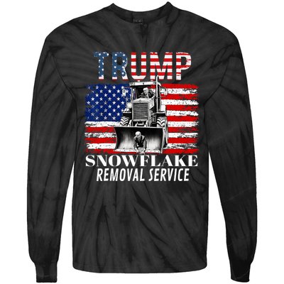 Trump Snowflake Removal Service Funny Donald Trump 2024 Tie-Dye Long Sleeve Shirt