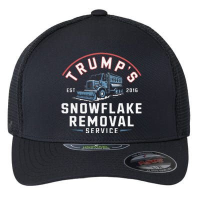 TrumpS Snowflake Removal Service Funny Trump 2024 Flexfit Unipanel Trucker Cap