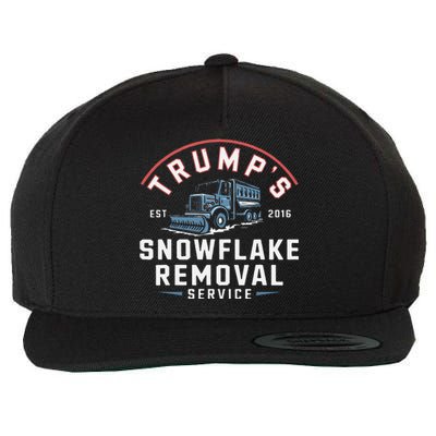 TrumpS Snowflake Removal Service Funny Trump 2024 Wool Snapback Cap