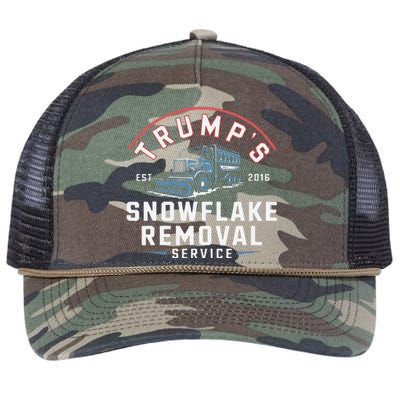 TrumpS Snowflake Removal Service Funny Trump 2024 Retro Rope Trucker Hat Cap