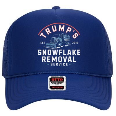 TrumpS Snowflake Removal Service Funny Trump 2024 High Crown Mesh Back Trucker Hat