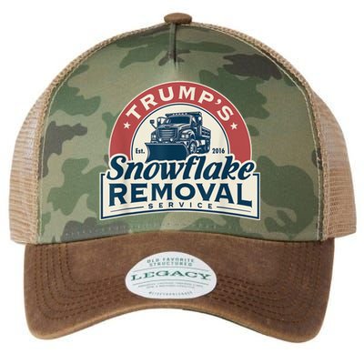 Trumps Snowflake Removal Service Funny Trump 2024 Legacy Tie Dye Trucker Hat