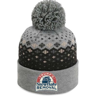 Trumps Snowflake Removal Service Funny Trump 2024 The Baniff Cuffed Pom Beanie