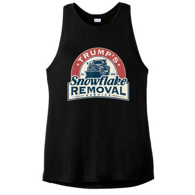 Trumps Snowflake Removal Service Funny Trump 2024 Ladies PosiCharge Tri-Blend Wicking Tank