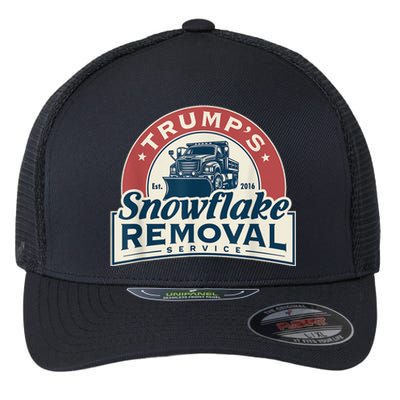 Trumps Snowflake Removal Service Funny Trump 2024 Flexfit Unipanel Trucker Cap