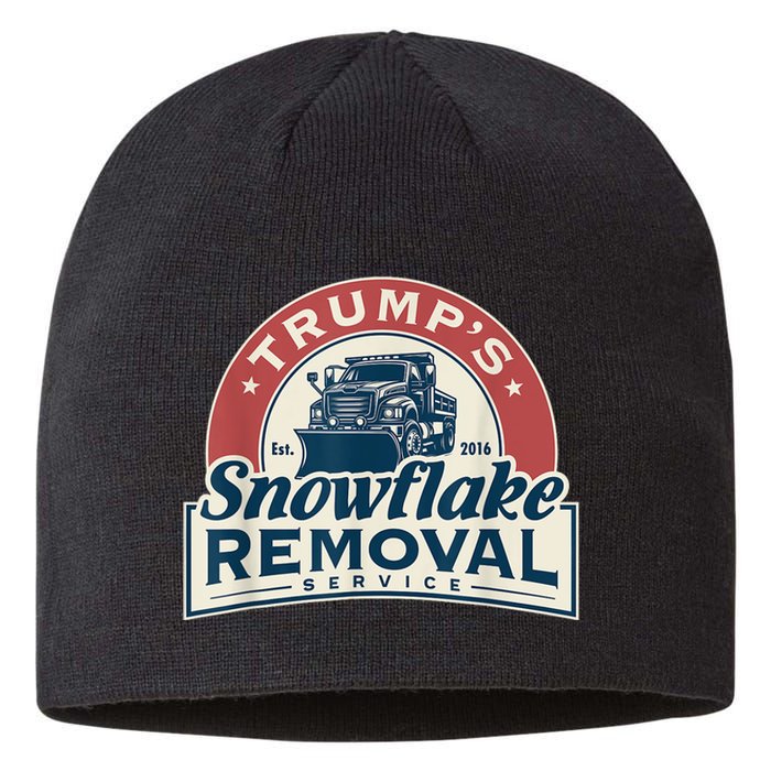 Trumps Snowflake Removal Service Funny Trump 2024 Sustainable Beanie