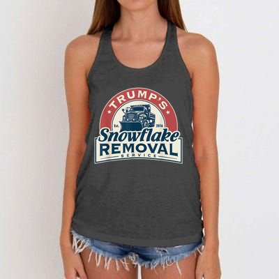 Trumps Snowflake Removal Service Funny Trump 2024 Women's Knotted Racerback Tank