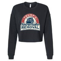 Trumps Snowflake Removal Service Funny Trump 2024 Cropped Pullover Crew