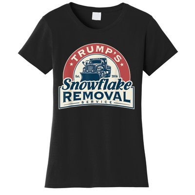 Trumps Snowflake Removal Service Funny Trump 2024 Women's T-Shirt