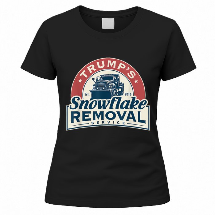 Trumps Snowflake Removal Service Funny Trump 2024 Women's T-Shirt