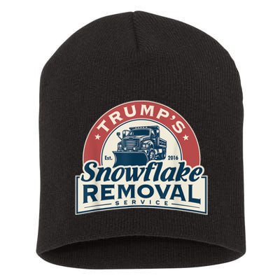 Trumps Snowflake Removal Service Funny Trump 2024 Short Acrylic Beanie