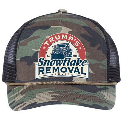 Trumps Snowflake Removal Service Funny Trump 2024 Retro Rope Trucker Hat Cap