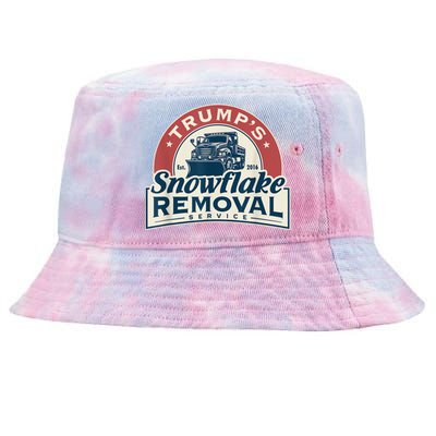 Trumps Snowflake Removal Service Funny Trump 2024 Tie-Dyed Bucket Hat