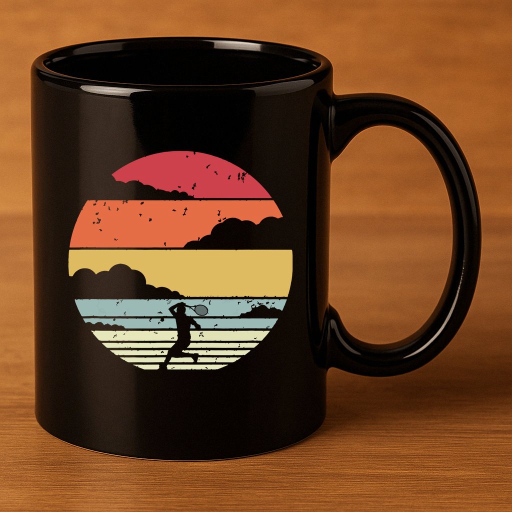 Tennis Shirts Retro Style 11oz C Handle Ceramic Mug