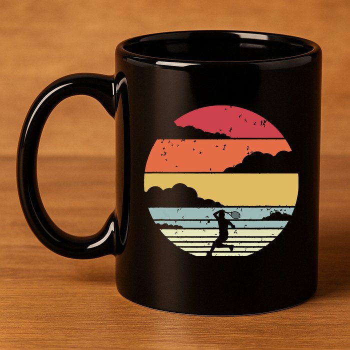 Tennis Shirts Retro Style 11oz C Handle Ceramic Mug