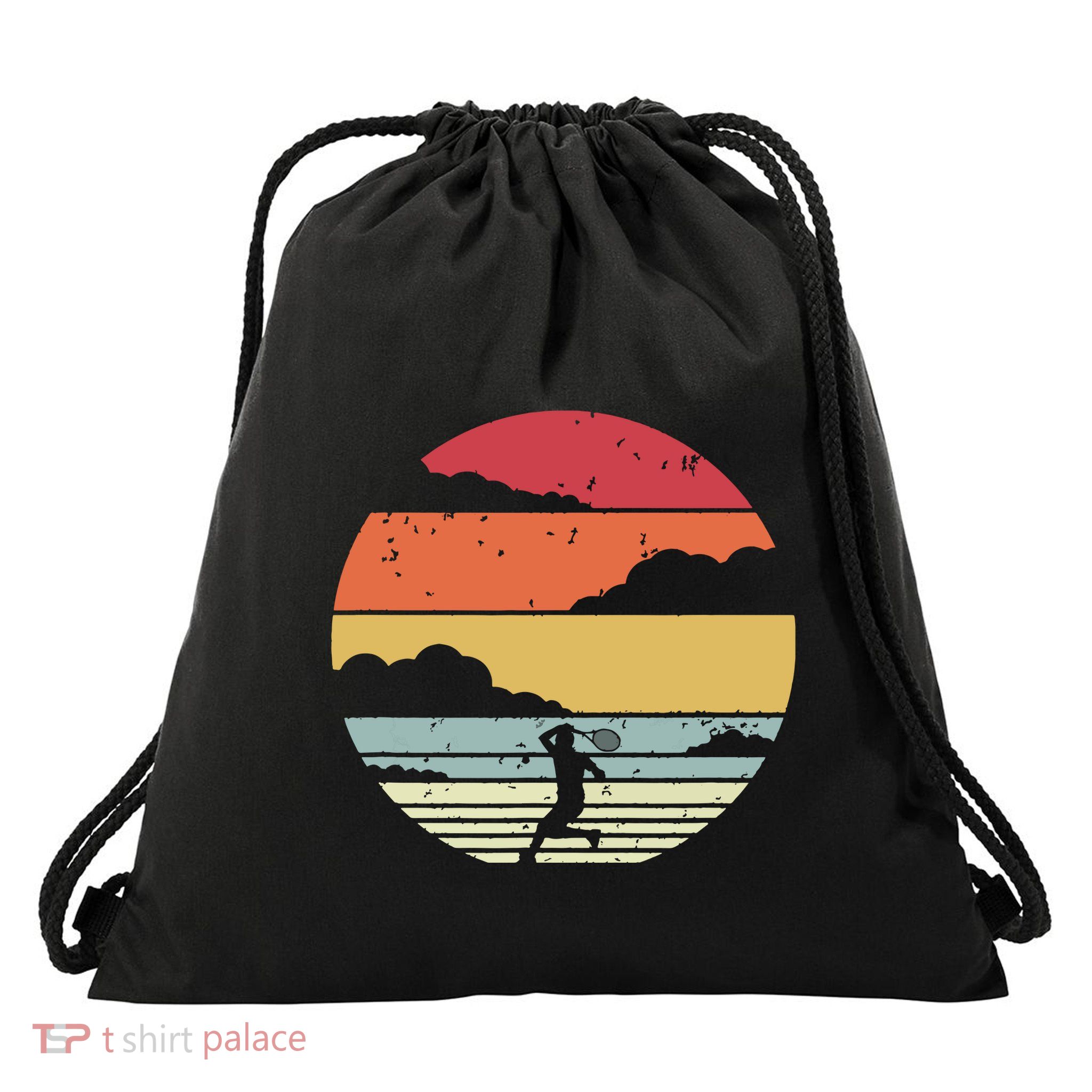 Tennis Shirts Retro Style Drawstring Bag