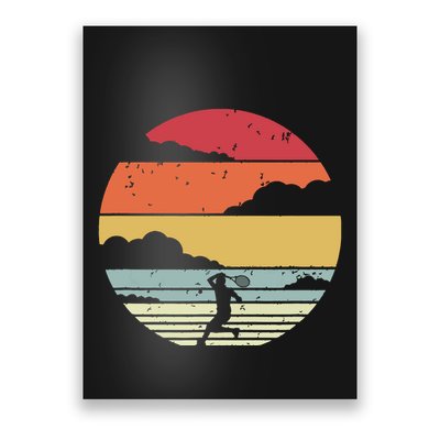 Tennis Shirts Retro Style Poster