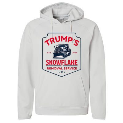 TrumpS Snowflake Removal Service Performance Fleece Hoodie