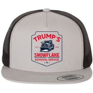 TrumpS Snowflake Removal Service Flat Bill Trucker Hat