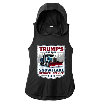 TrumpS Snowflake Removal Service Funny Trump 2024 Ladies PosiCharge Tri-Blend Wicking Draft Hoodie Tank