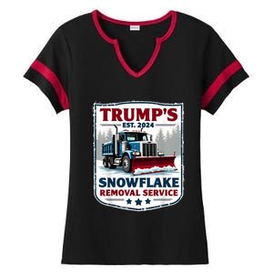 TrumpS Snowflake Removal Service Funny Trump 2024 Ladies Halftime Notch Neck Tee