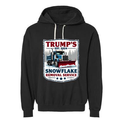 TrumpS Snowflake Removal Service Funny Trump 2024 Garment-Dyed Fleece Hoodie