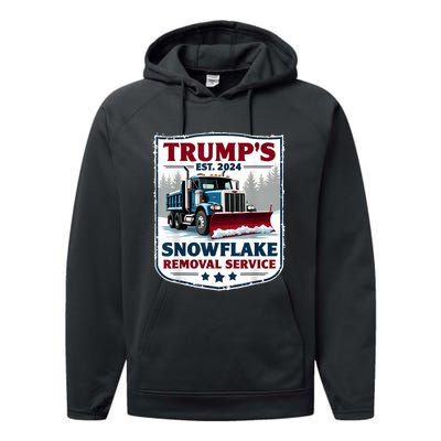 TrumpS Snowflake Removal Service Funny Trump 2024 Performance Fleece Hoodie