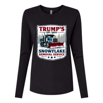 TrumpS Snowflake Removal Service Funny Trump 2024 Womens Cotton Relaxed Long Sleeve T-Shirt