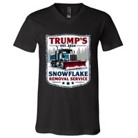 TrumpS Snowflake Removal Service Funny Trump 2024 V-Neck T-Shirt