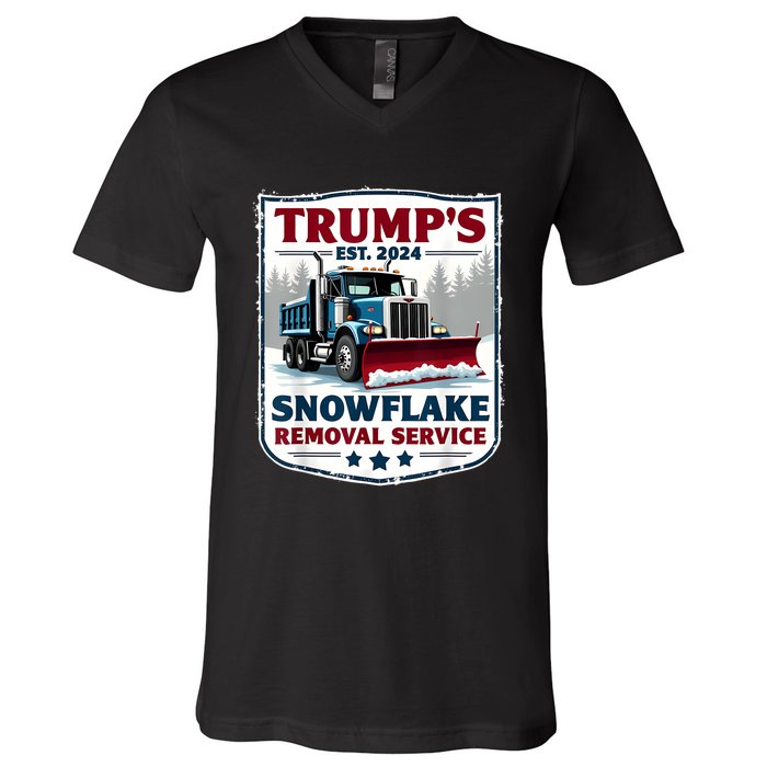 TrumpS Snowflake Removal Service Funny Trump 2024 V-Neck T-Shirt