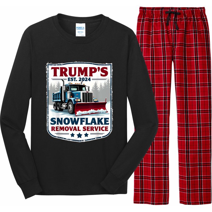 TrumpS Snowflake Removal Service Funny Trump 2024 Long Sleeve Pajama Set