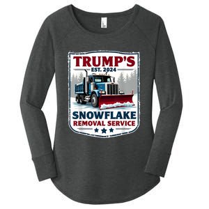 TrumpS Snowflake Removal Service Funny Trump 2024 Women's Perfect Tri Tunic Long Sleeve Shirt