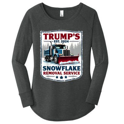 TrumpS Snowflake Removal Service Funny Trump 2024 Women's Perfect Tri Tunic Long Sleeve Shirt