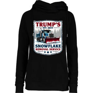 TrumpS Snowflake Removal Service Funny Trump 2024 Womens Funnel Neck Pullover Hood