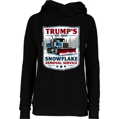 TrumpS Snowflake Removal Service Funny Trump 2024 Womens Funnel Neck Pullover Hood