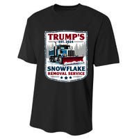 TrumpS Snowflake Removal Service Funny Trump 2024 Performance Sprint T-Shirt